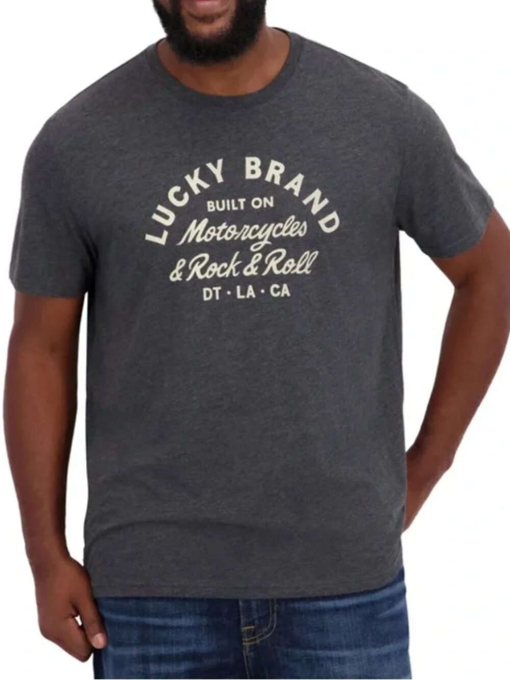 Lucky Men's Graphic Tee, Black, XXL